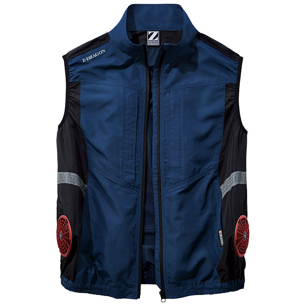 メーカー:JICHODO 品名&品番:Z-DRAGON JC-74270 サイドファンタイプの空調服® ベスト【ウエアのみ】(一覧表示用) カラー:ネービー