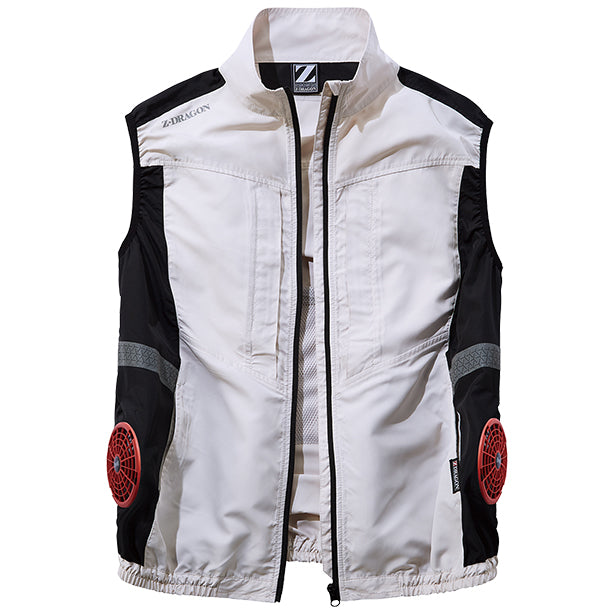 メーカー:JICHODO 品名&品番:Z-DRAGON JC-74270 サイドファンタイプの空調服® ベスト【ウエアのみ】(一覧表示用) カラー:シルバー