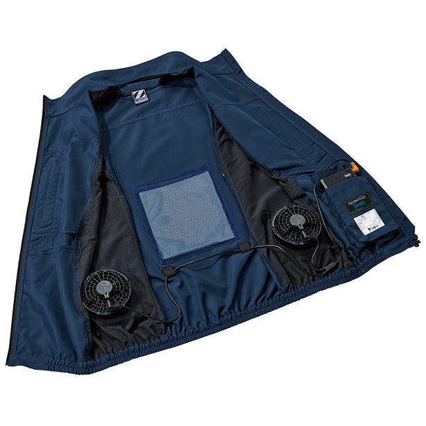 メーカー:JICHODO 品名&品番:Z-DRAGON JC-74270 サイドファンタイプの空調服® ベスト【ウエアのみ】 ケーブルストッパー