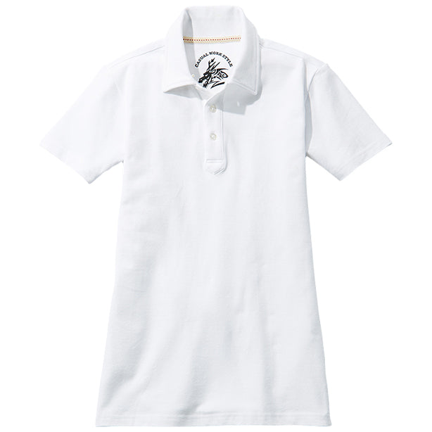 Z-DRAGON 75114 ストレッチ半袖ポロシャツ【春夏】 商品コード:JC-75114 色:ホワイト(一覧表示用)