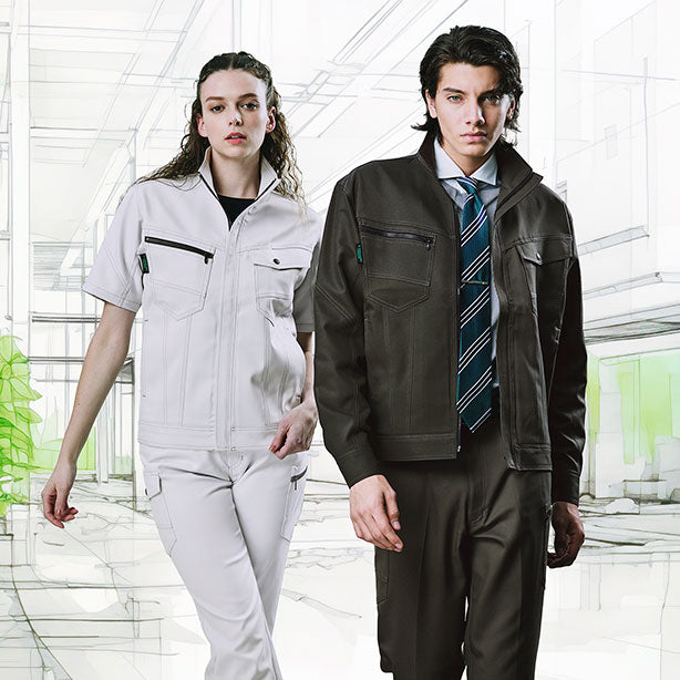 Z-DRAGON 76800 エコ製品静電ストレッチ長袖ジャンパー【春夏】 商品コード:JC-76800 着用イメージ