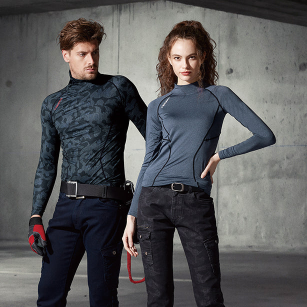 Z-DRAGON 78104 吸湿発熱 裏起毛 コンプレッション【ハイネック・長袖】 商品コード:JC-78104-5S 着用イメージ