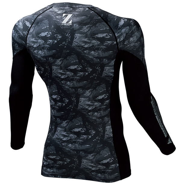 【3枚セット】Z-DRAGON 78164 吸湿発熱 裏起毛 ハイパフォーマンスコンプレッション【ロングスリーブ・長袖】 商品コード:JC-78164-3S 色:ブラック(オプション表示用)バックスタイル