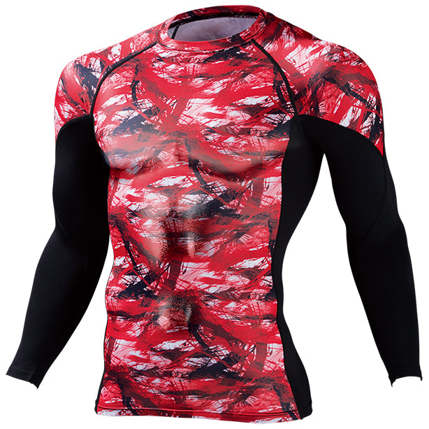 【3枚セット】Z-DRAGON 78164 吸湿発熱 裏起毛 ハイパフォーマンスコンプレッション【ロングスリーブ・長袖】 商品コード:JC-78164-3S 色:レッドカモフラ(オプション表示用)