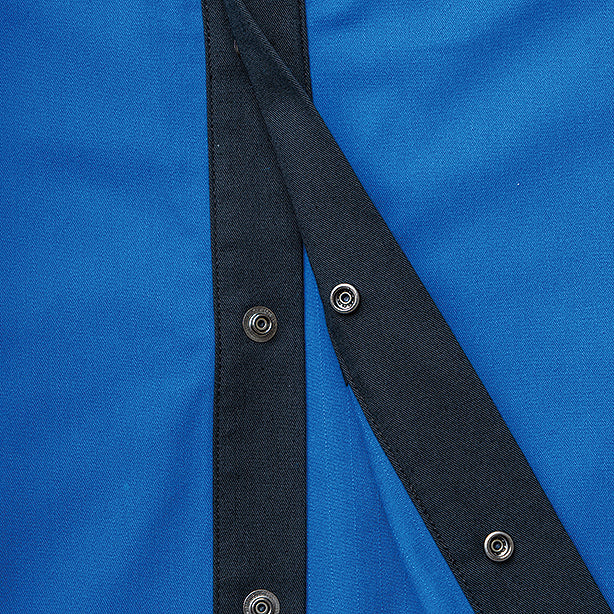 メーカー:SOWA 品名&品番:SOWA SO-6052-02 難燃・防炎長袖シャツ(難燃) ドットボタン(隠し)