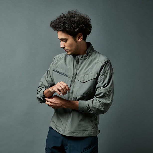 メーカー:TS_DESIGN 品名&品番:TS DESIGN 4606 超軽量TS4Dナイロンドッツジャケット【春夏】 着用イメージ男性