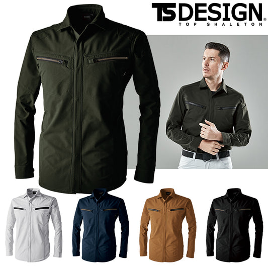 メーカー:TS_DESIGN 品名&品番:TS DESIGN 5605 TSエコダブルライトクロスロングスリーブシャツ【通年】(オプション表示用)