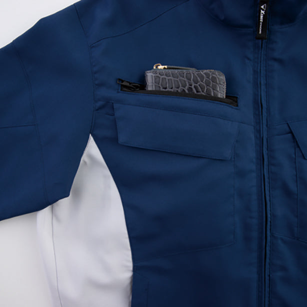 XEBEC 1514 SDGs エコストレッチ 長袖ブルゾン【春夏】 商品コード:XE-1514 右胸ファスナーポケット