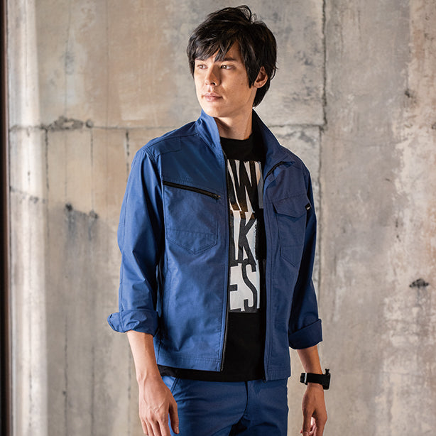 XEBEC 1714 ハイブリッドストレッチ長袖ブルゾン【春夏】【レギュラーフィット】 商品コード:XE-1714 着用イメージ男性