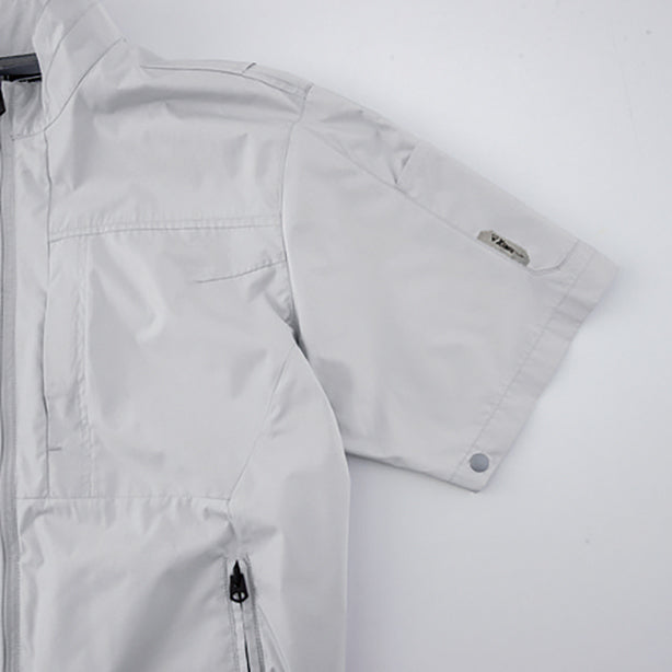 メーカー:XEBEC 品名&品番:XEBEC XE-98034 空調服®上部ファン半袖ブルゾン 袖口ドットボタン