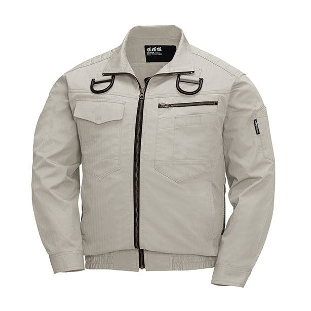 メーカー:XEBEC 品名&品番:現場服 XE-98102 ハーネス対応空調服™長袖ブルゾン【ウエアのみ】(オプション表示用) カラー:サンドベーシュ