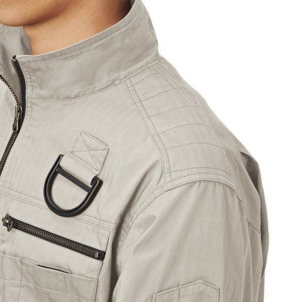 メーカー:XEBEC 品名&品番:現場服 XE-98102 ハーネス対応空調服™長袖ブルゾン【ウエアのみ】 刺し子仕様