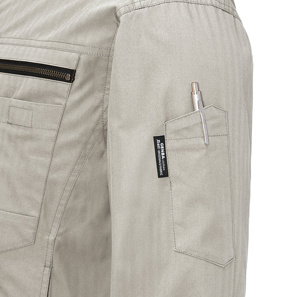 メーカー:XEBEC 品名&品番:現場服 XE-98102 ハーネス対応空調服™長袖ブルゾン【ウエアのみ】 袖ペン差し左