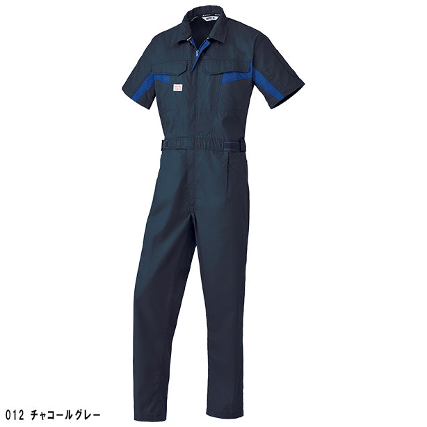 メーカー:YAMADATATSU 品名&品番:AUTO-BI YD-1511 リラックス半袖つなぎ服(一覧表示用) カラー:チャコールグレー