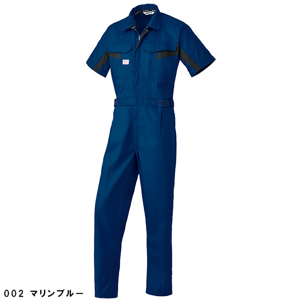 メーカー:YAMADATATSU 品名&品番:AUTO-BI YD-1511 リラックス半袖つなぎ服(一覧表示用) カラー:マリンブルー