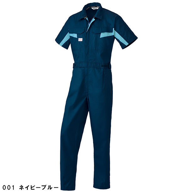 メーカー:YAMADATATSU 品名&品番:AUTO-BI YD-1511 リラックス半袖つなぎ服(一覧表示用) カラー:ネイビーブルー