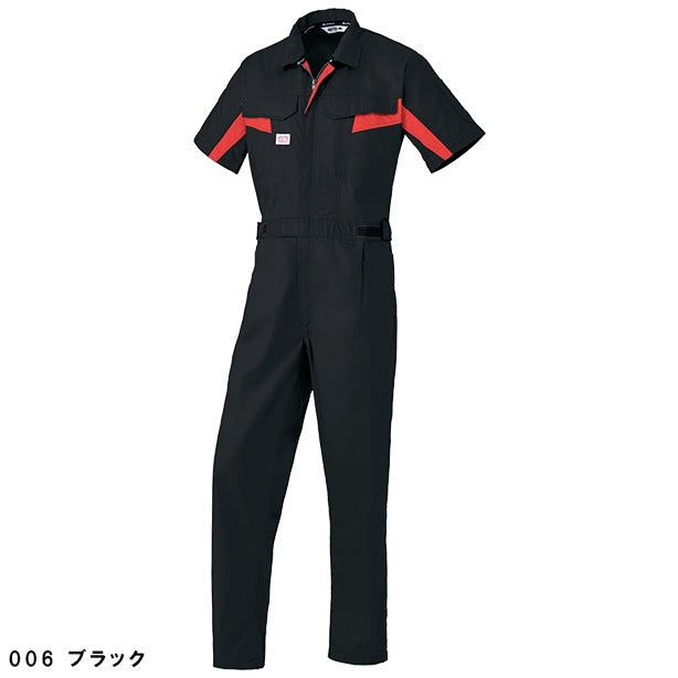 メーカー:YAMADATATSU 品名&品番:AUTO-BI YD-1511 リラックス半袖つなぎ服(一覧表示用) カラー:ブラック