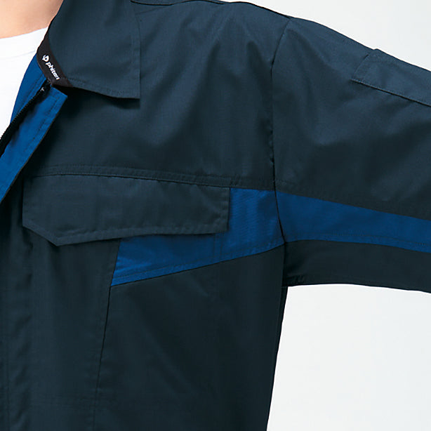 メーカー:YAMADATATSU 品名&品番:AUTO-BI YD-1511 リラックス半袖つなぎ服 脇部カラー