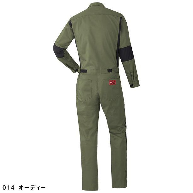 メーカー:YAMADATATSU 品名&品番:AUTO-BI YD-22011 CORDURA春夏つなぎ服 カラー:オーディー(バックスタイル)