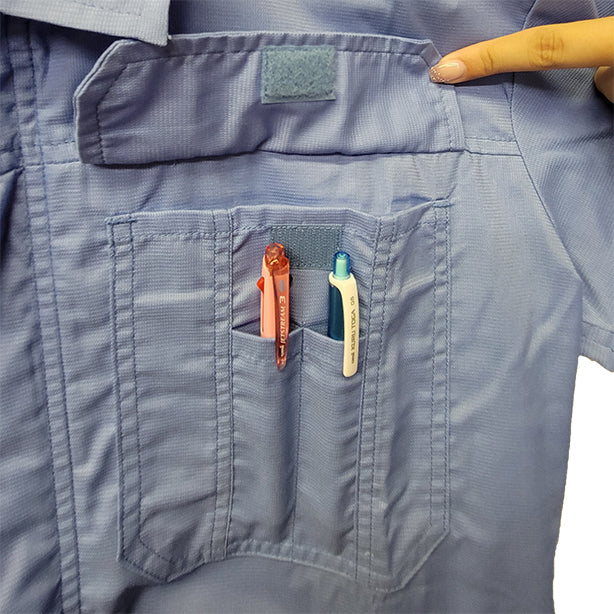 メーカー:YAMADATATSU 品名&品番:AUTO-BI YD-2300 春夏帯電防止長袖つなぎ服 左胸ポケットペン差し付き2