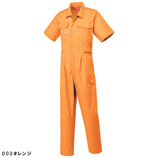 メーカー:YAMADATATSU 品名&品番:AUTO-BI YD-2301春夏帯電防止半袖つなぎ服(オプション表示用) カラー:オレンジ