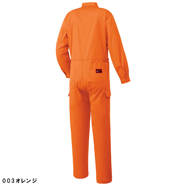 メーカー:YAMADATATSU 品名&品番:AUTO-BI YD-2350 帯電防止つなぎ服 カラー:オレンジ(バックスタイル)