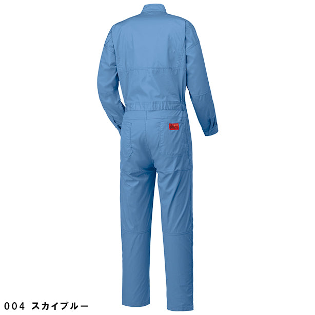 メーカー:YAMADATATSU 品名&品番:AUTO-BI YD-5700 春夏エコ素材プロ仕様つなぎ服 カラー:スカイブルー(バックスタイル)