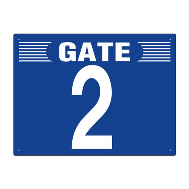 ゲート表示板 GATE 2 ヨコ