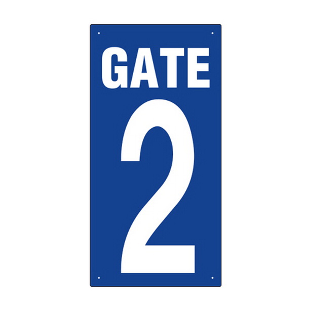 ゲート表示板 GATE 2 タテ