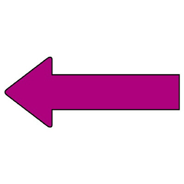 配管ステッカー 方向表示 赤紫