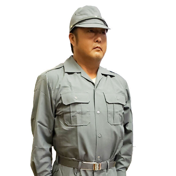 GA-54 略帽【紺】 商品コード：ET-GA-54 着用イメージ男性　グレー