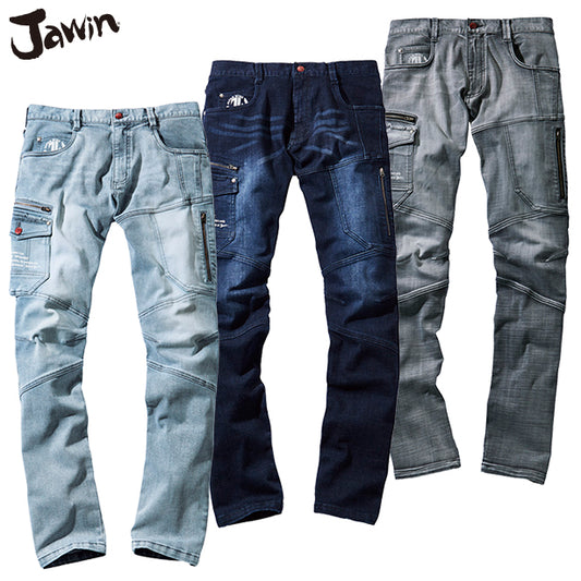 JAWIN 53002 ストレッチデニムノータックカーゴパンツ【秋冬】 JC-53002(オプション表示用)