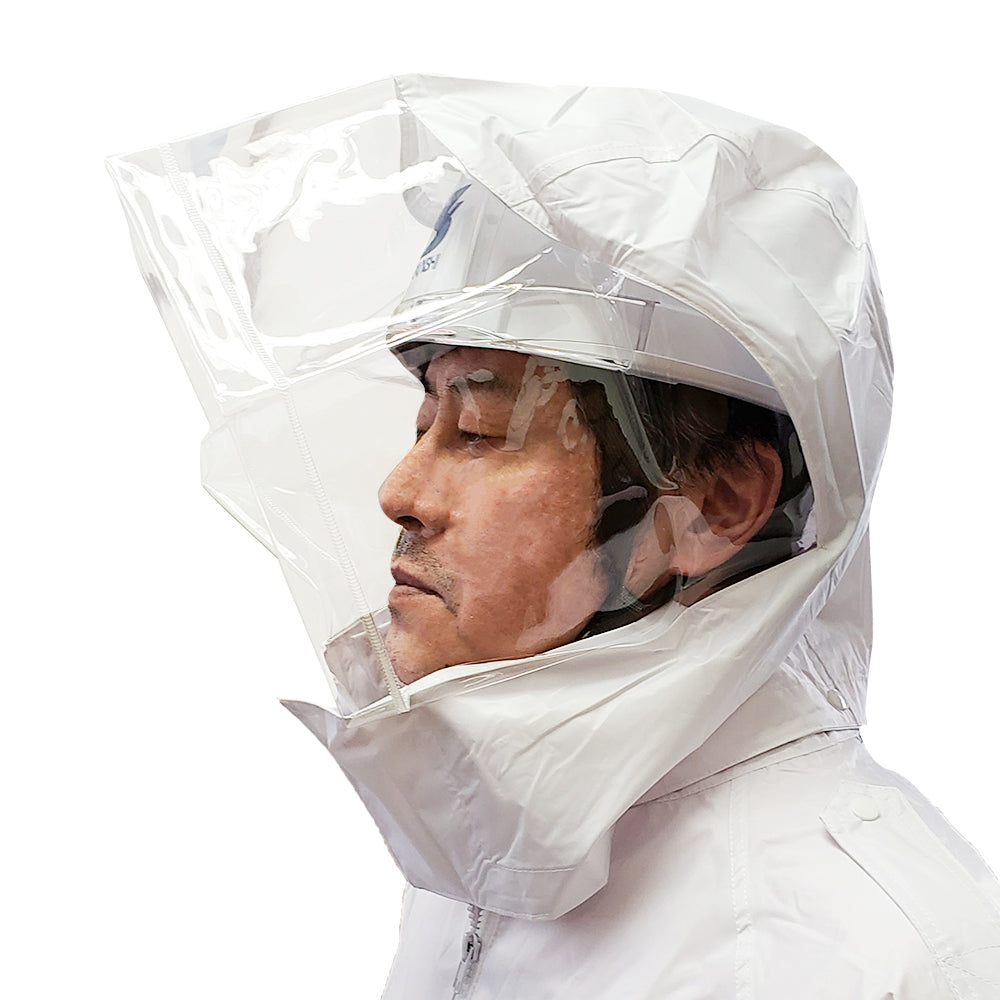 【定番】警備用合羽 ロードセーフティ【30枚セット】 商品コード：TOK-4550-30S クリアフードで視界良好