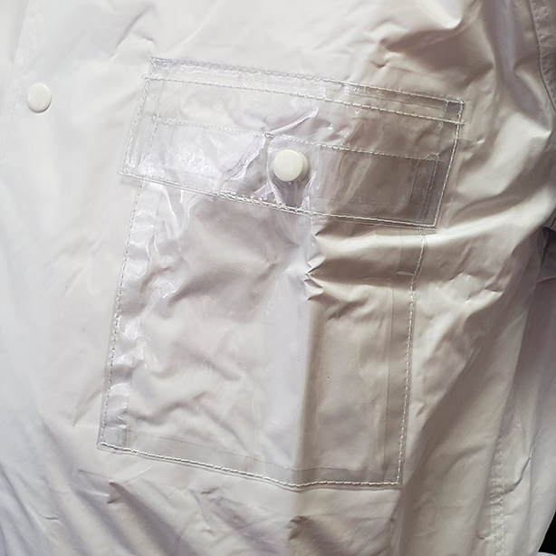 【軽量】警備用レインコート 雨物語（男性用） 商品コード：ET-NO145 胸クリアポケット