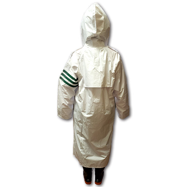 【軽量】 警備用レインコート 雨物語（女性用） 商品コード：ET-NO146 着用イメージ