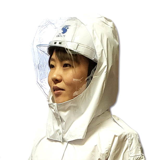 【軽量】 警備用レインコート 雨物語（女性用） 商品コード：ET-NO146 クリアフードで視界良好