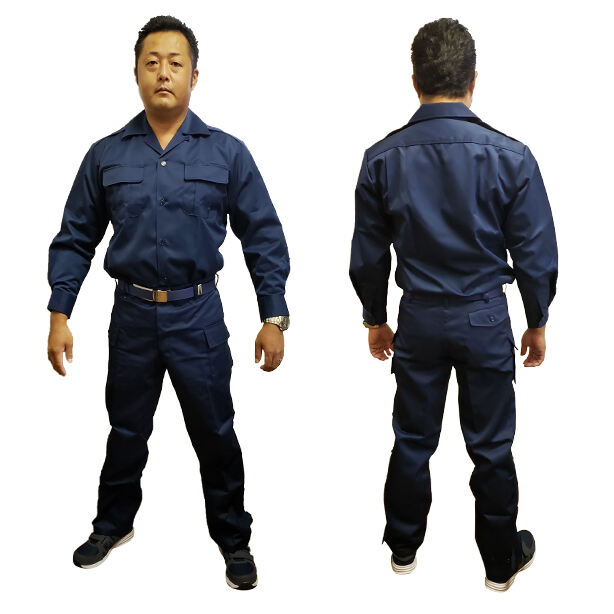 防災服　上下セット　GA-15-S【コン】【通年 / 長袖】 商品コード：ET-GA-15-JGS 着用イメージ男性