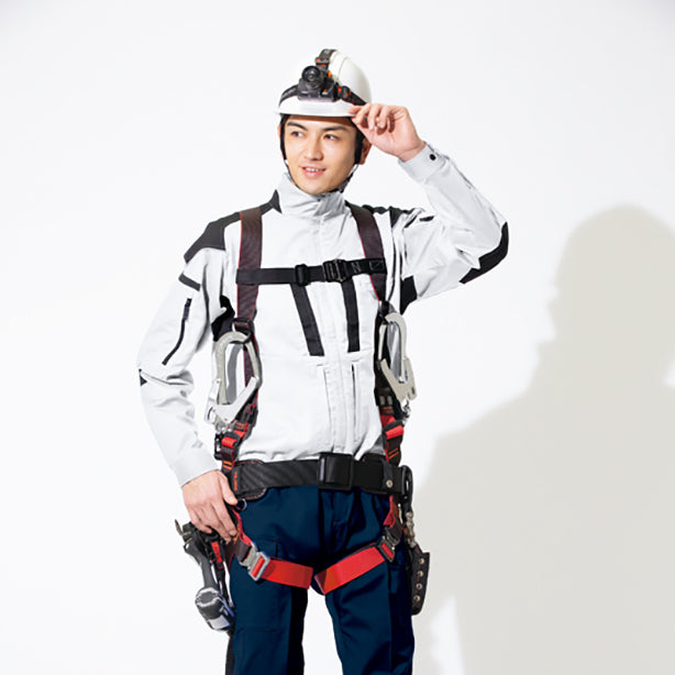 AITOZ　帯電防止ムービンカット　フルハーネス対応長袖ブルゾン【秋冬】【男女兼用】 商品コード：AZ-6803 着用イメージ男性