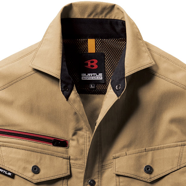 BURTLE　クレイジーストレッチ　7051シリーズ　長袖シャツ【通年】【ユニセックス】 商品コード：BA-7045 ネック吸汗ニット