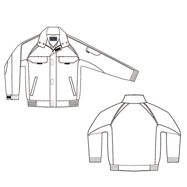 AZ-1701 長袖ブルゾン 商品コード：AZ-1701 絵型