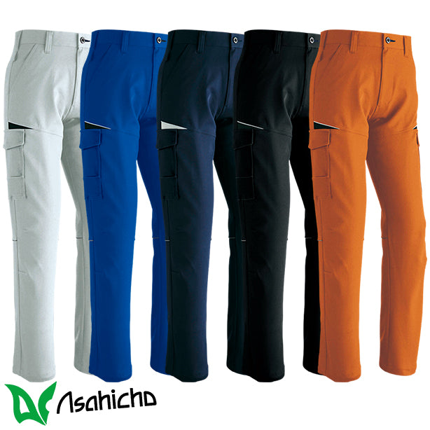 ASAHICHO　帯電防止　スリムスタイルストレッチ　ノータックカーゴパンツ【秋冬】 商品コード：AC-852 (一覧表示用)