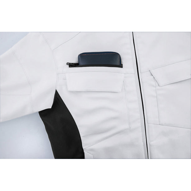 XEBEC　SDGsエコストレッチ　長袖ブルゾン【秋冬】 商品コード：XE-1500 左胸ファスナーポケット