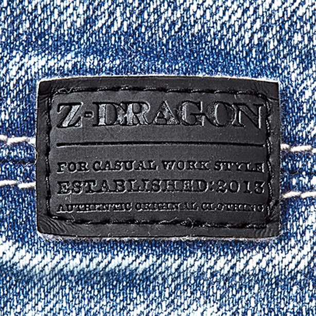 Z-DRAGON 72300 ストレッチデニムジャンパー【秋冬】 商品コード：JC-72300 ロゴタグ