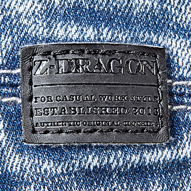Z-DRAGON 72302 ストレッチデニムノータックカーゴパンツ【秋冬】 商品コード：JC-72302 ロゴ入り織ネーム