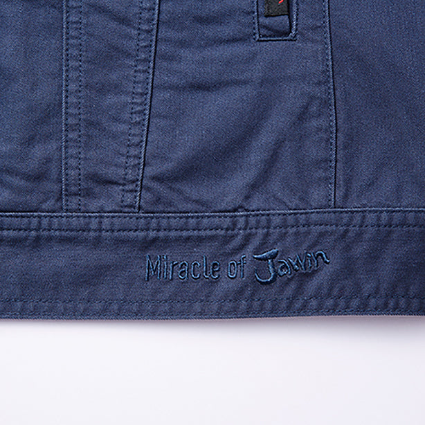 JAWIN 53300 ストレッチデニムジャンパー【秋冬】 商品コード：JC-53300 ロゴ刺繍