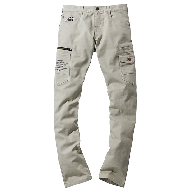 JAWIN 53302 ストレッチデニムノータックカーゴパンツ【秋冬】 商品コード：JC-53302 色：ライトベージュ(一覧表示用)