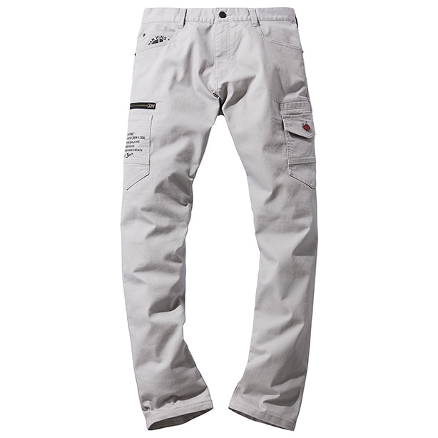 JAWIN 53302 ストレッチデニムノータックカーゴパンツ【秋冬】 商品コード：JC-53302 色：ライトグレー(一覧表示用)