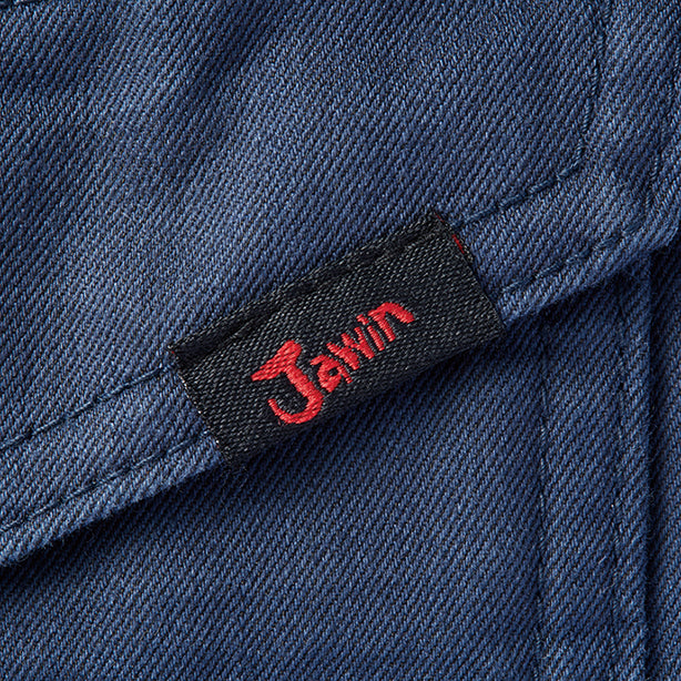 JAWIN 53302 ストレッチデニムノータックカーゴパンツ【秋冬】 商品コード：JC-53302 ロゴタグ