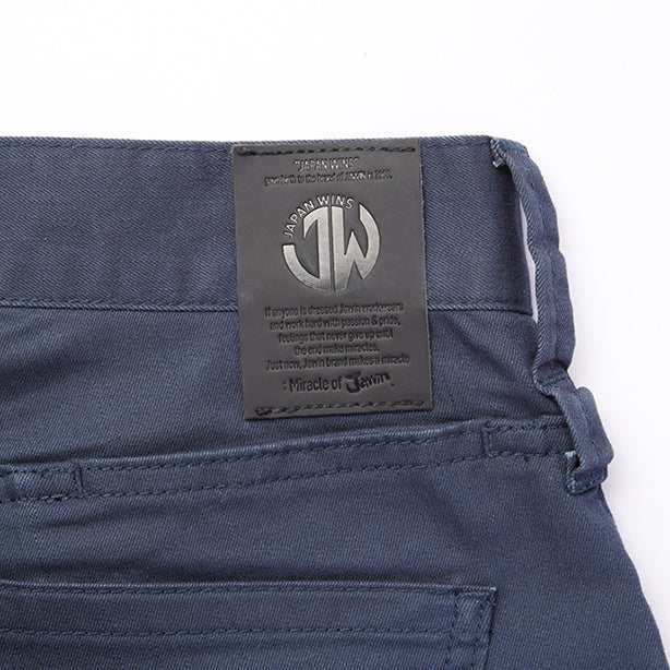 JAWIN 53302 ストレッチデニムノータックカーゴパンツ【秋冬】 商品コード：JC-53302 革ラベル
