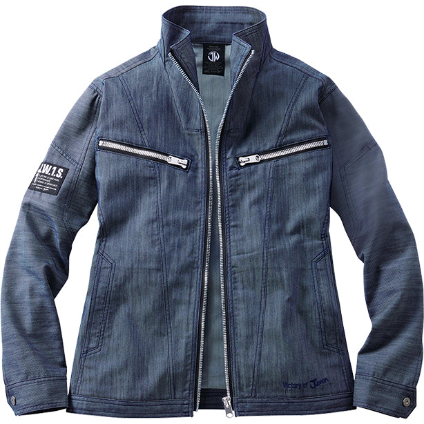 JAWIN 53400ストレッチ長袖ジャンパー【秋冬】 商品コード：JC-53400 色：インディゴ(一覧表示用)